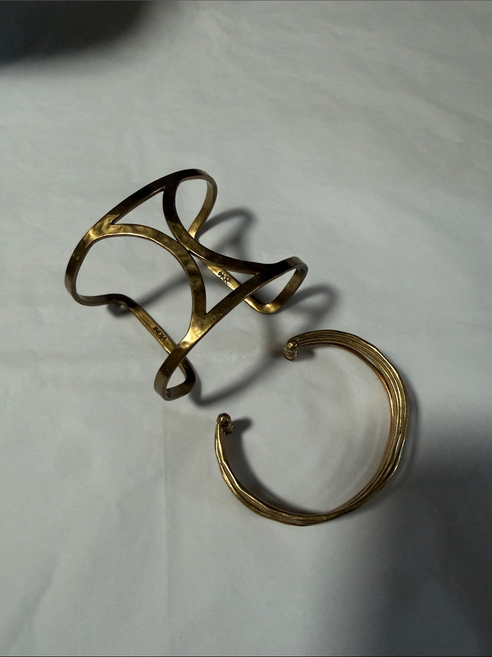 Gold Openwork Cuff Bracelet - Women's Fashion Jewelry